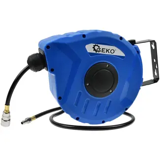GEKO Luchtslanghaspel - 10m - Versterkt PVC - Hoge drukbestendigheid - Wandmontage mogelijk