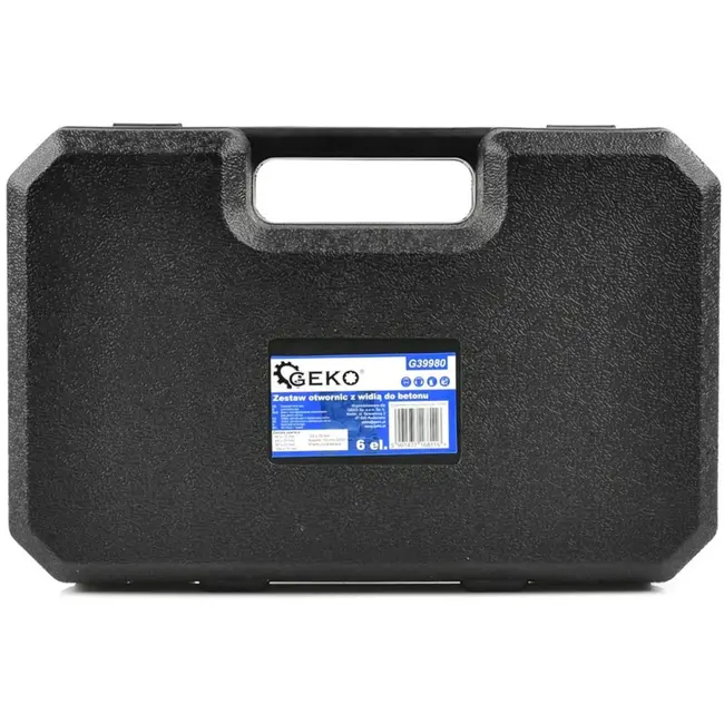 GEKO SDS gatenzaagset - 6-delig - Voor diverse bouwmaterialen - Inclusief adapter - In handige koffer