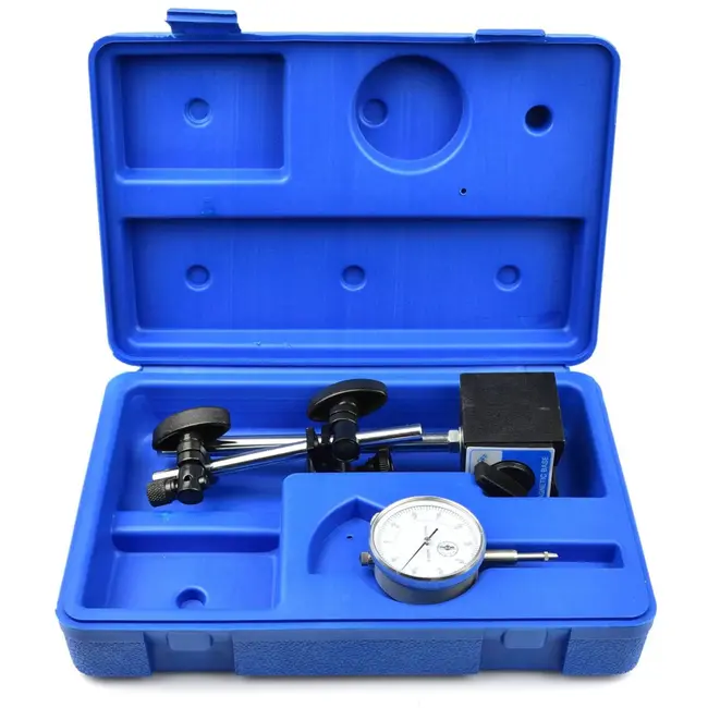 GEKO Magnetische universele houder - precisie meetset - 0-10 mm - met ON/OFF schakelaar