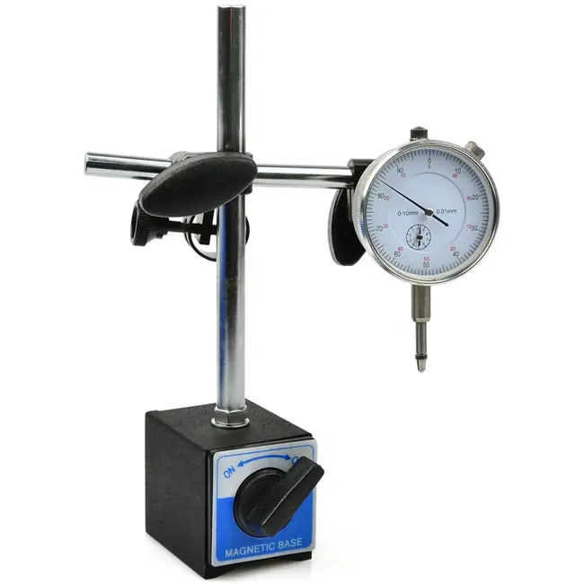 GEKO Magnetische universele houder - precisie meetset - 0-10 mm - met ON/OFF schakelaar