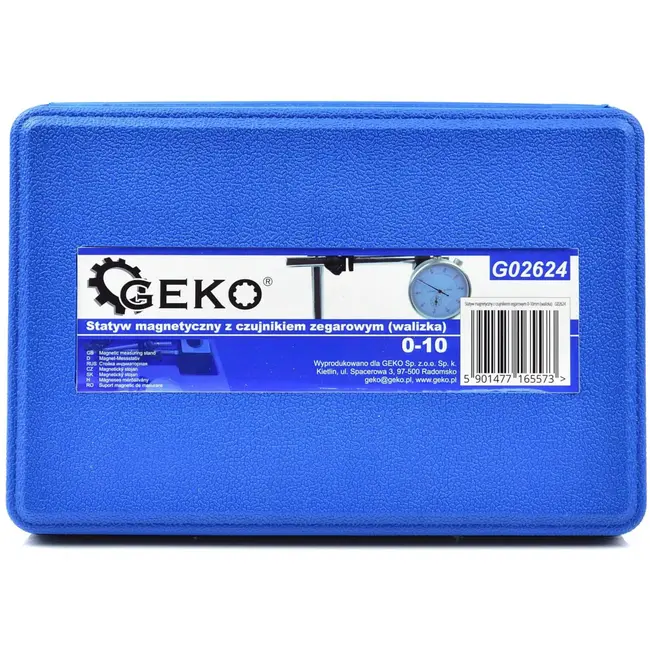 GEKO Magnetische universele houder - precisie meetset - 0-10 mm - met ON/OFF schakelaar
