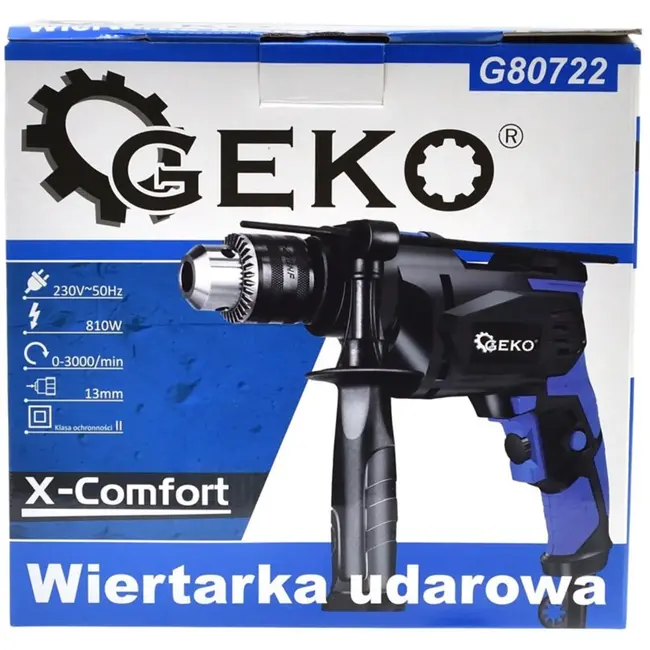 GEKO Krachtige impactboor - 13 mm - 750W - variabele snelheid - 230V