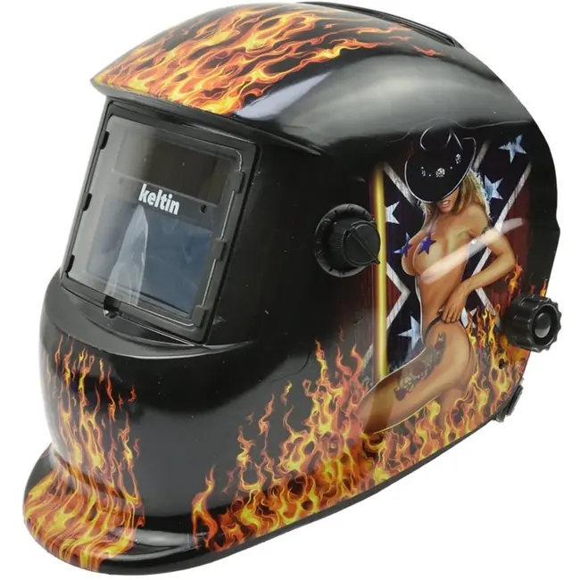 Keltin Automatisch verduisterend lasmasker - Vlammenontwerp - UV/IR-bescherming - Verstelbaar - Lichtgewicht