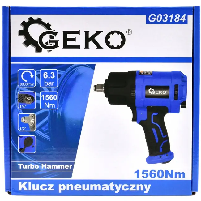GEKO Luchtsleutel - Turbo Hamer - 1560 Nm - Twin Hammer - Ergonomisch Design