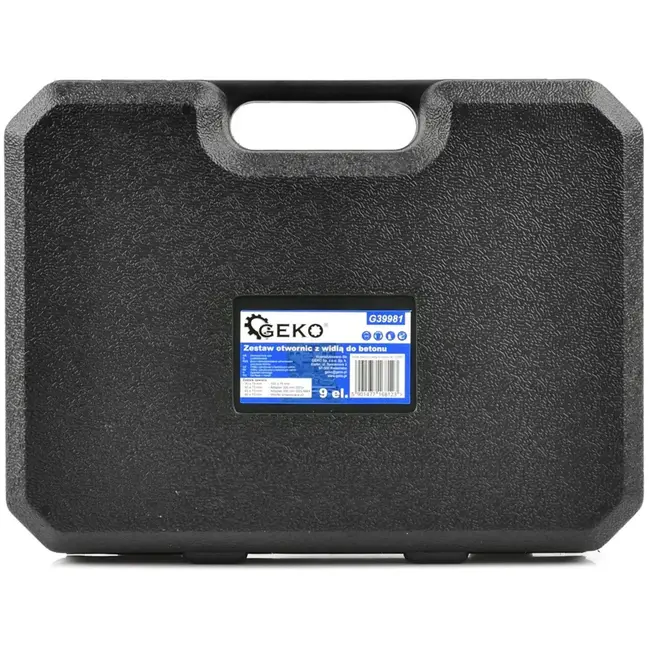 GEKO SDS gatenzaagset - 9-delig - Voor beton en gips - Inclusief adapters - In handige koffer