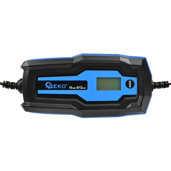 GEKO Automatische acculader - 6/12V - 10A - LCD display - IP65 waterdicht