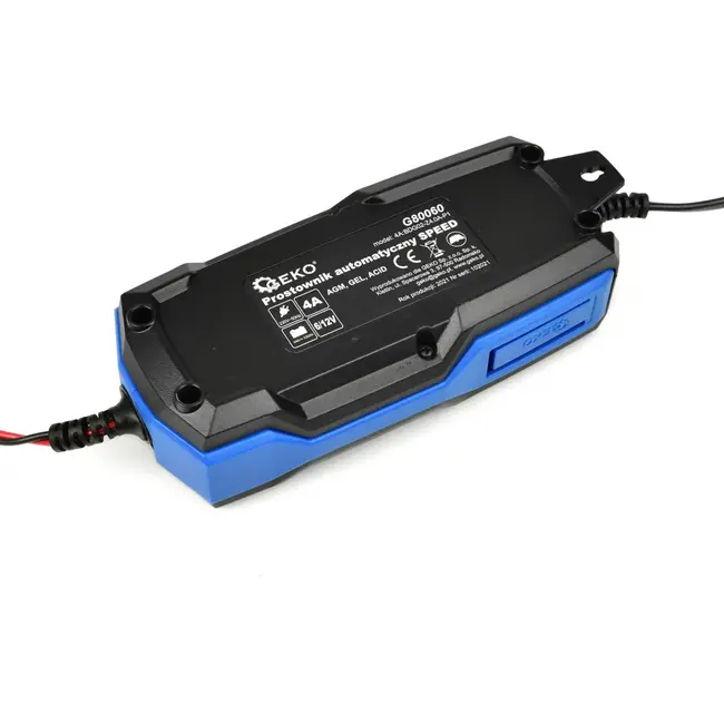 GEKO Automatische acculader - 6/12V - 4A - LCD display - IP65 waterproof