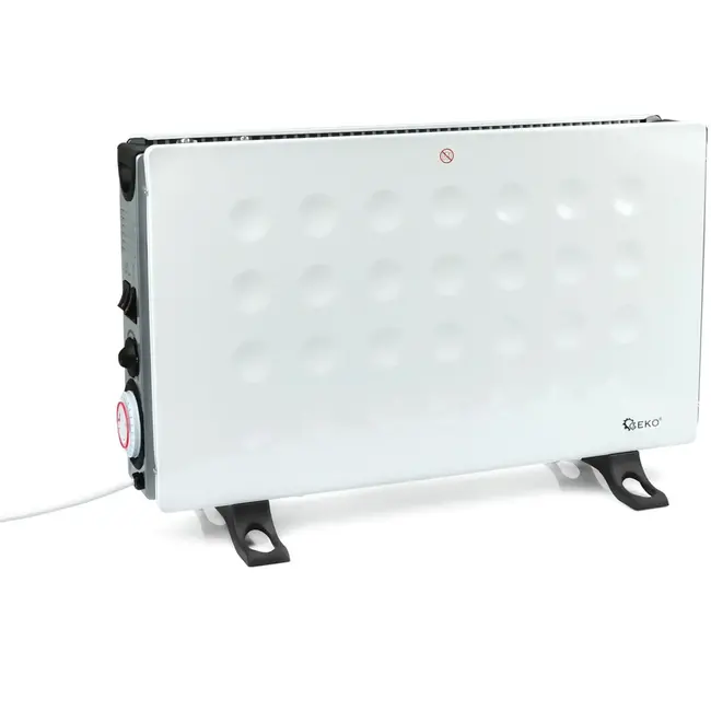 GEKO Convector kachel - Turbo & Timer - Vrijstaand of wandmontage - 2000W - Wit