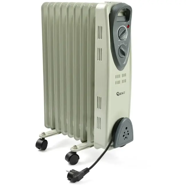 GEKO Oliegevulde radiator - 9 vinnen - 2000W - instelbare thermostaat - oververhittingsbeveiliging