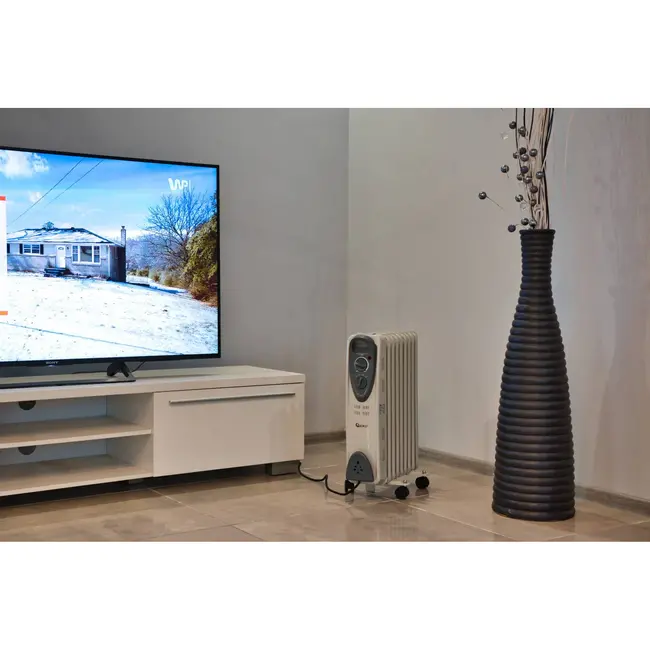 GEKO Oliegevulde radiator - 7 lamellen - 1500W - 3 standen - met thermostaat en oververhittingsbeveiliging