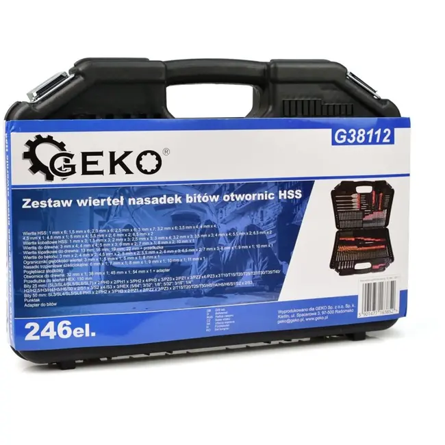 GEKO 246-delige boor- en bitset - veelzijdig - inclusief koffer