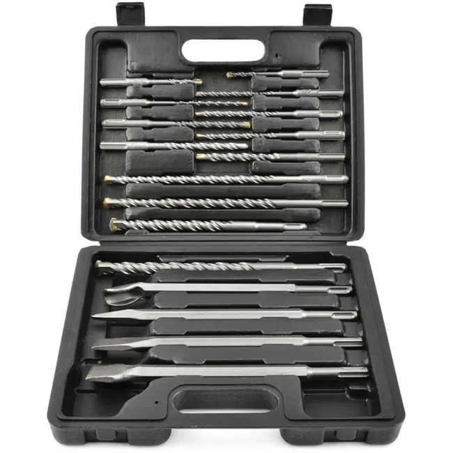 GEKO SDS-plus boor- en beitelset - 17-delig - voor beton en natuursteen