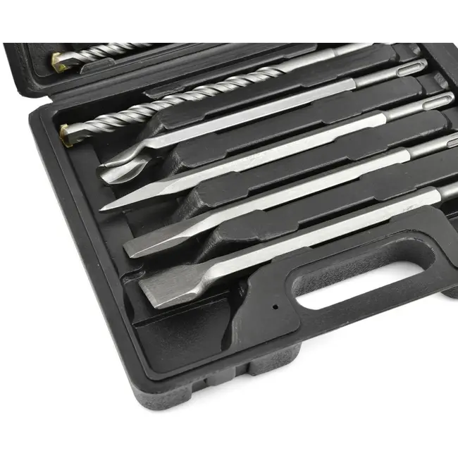 GEKO SDS-plus boor- en beitelset - 17-delig - voor beton en natuursteen