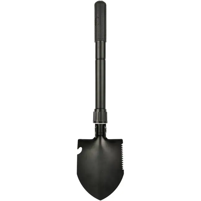 GEKO Opvouwbare multitool schep - 4-in-1 - compact en duurzaam - staal - 41 cm - zwart
