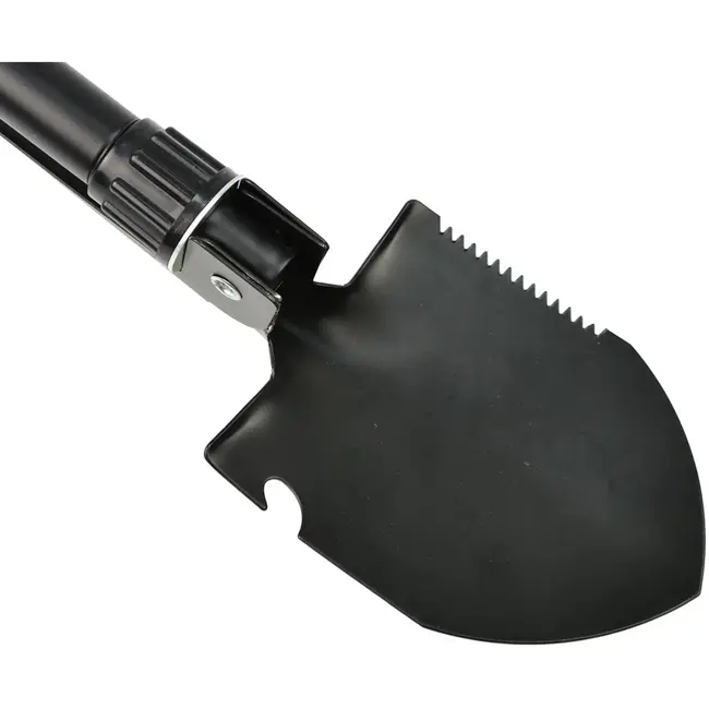 GEKO Opvouwbare multitool schep - 4-in-1 - compact en duurzaam - staal - 41 cm - zwart