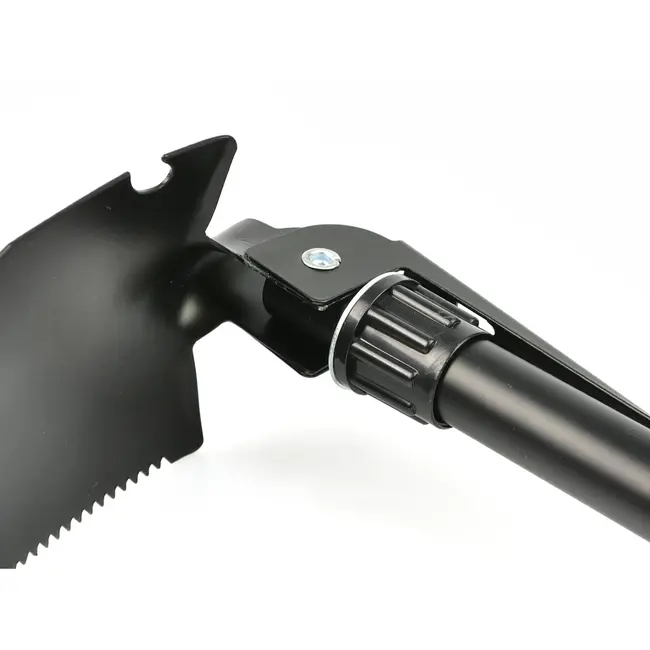 GEKO Opvouwbare multitool schep - 4-in-1 - compact en duurzaam - staal - 41 cm - zwart