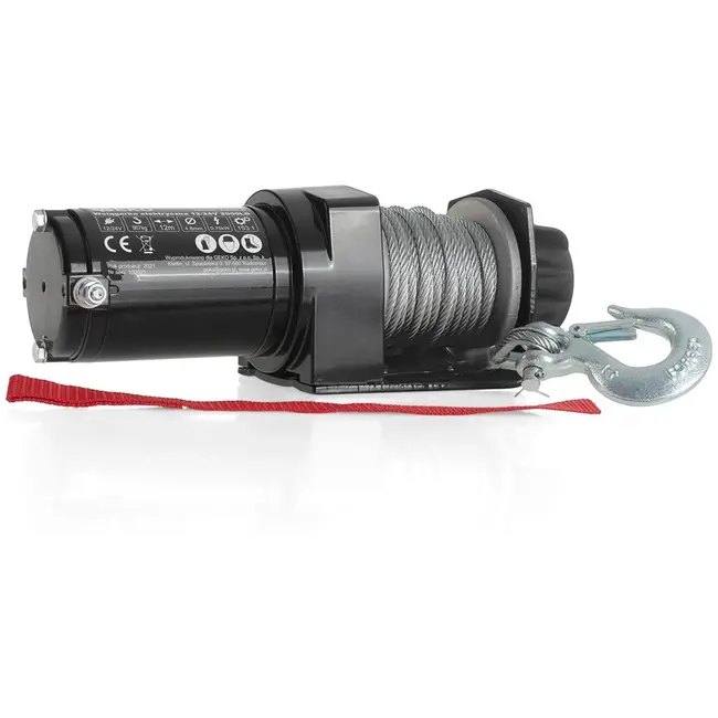 GEKO Elektrische lier - 12V - 907 kg trekkracht - 12 m staalkabel - Offroad geschikt