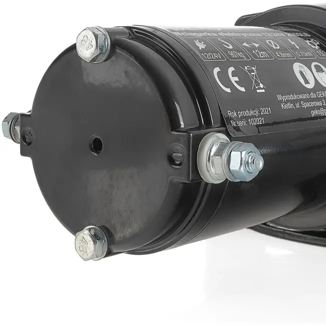 GEKO Elektrische lier - 12V - 907 kg trekkracht - 12 m staalkabel - Offroad geschikt