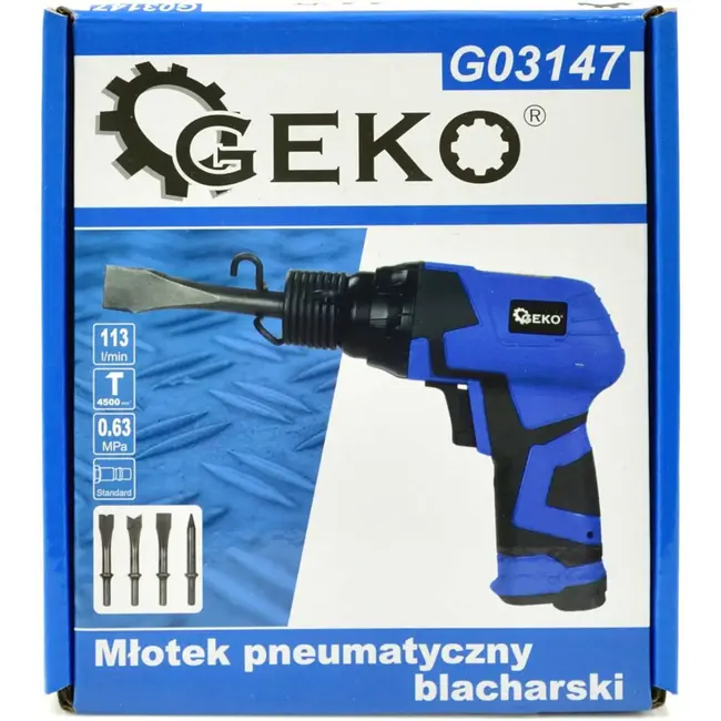 GEKO Pneumatische beitelhamer - Hexagon - Inclusief 4 beitels - Ergonomische grip