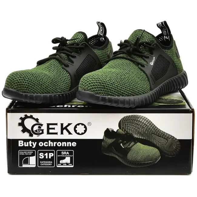 GEKO Sportieve veiligheidsschoenen - ademend textiel - maat 46 - S1P norm