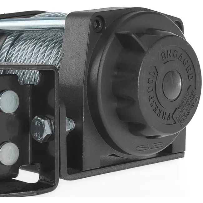 GEKO Elektrische lier - 12V - 1588 kg trekkracht - 12 m staalkabel - Off-road gebruik