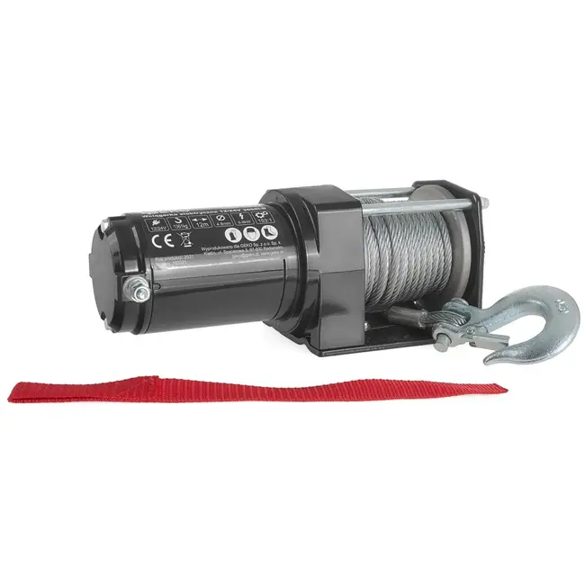 GEKO Elektrische lier - 12V - 1361 kg trekkracht - Stalen kabel 12m - Off-road geschikt
