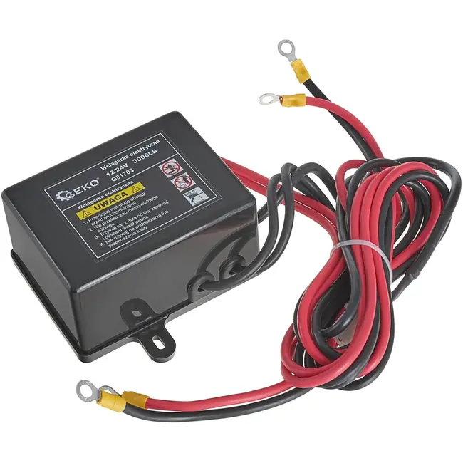GEKO Elektrische lier - 12V - 1361 kg trekkracht - Stalen kabel 12m - Off-road geschikt