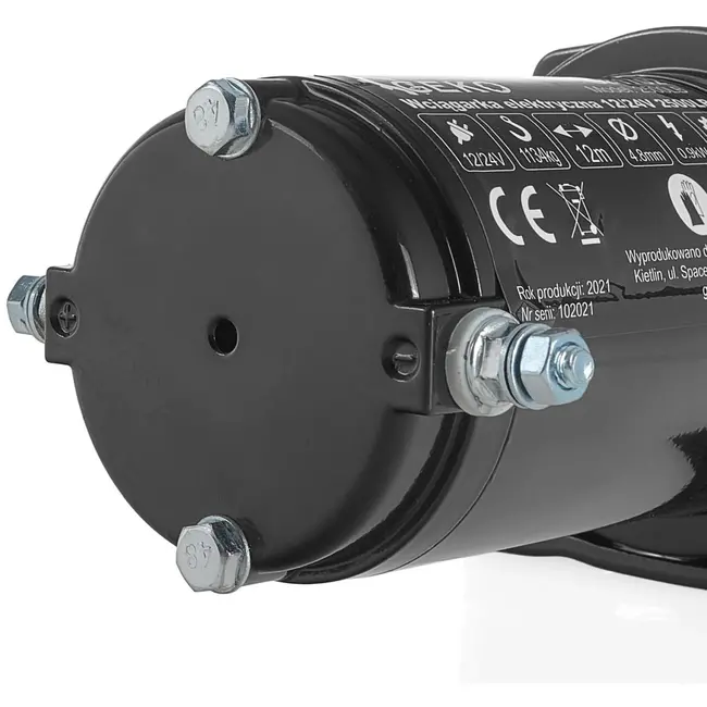 GEKO Elektrische lier - 12V - 1134 kg trekkracht - Off-road gebruik - Stalen kabel 12 m