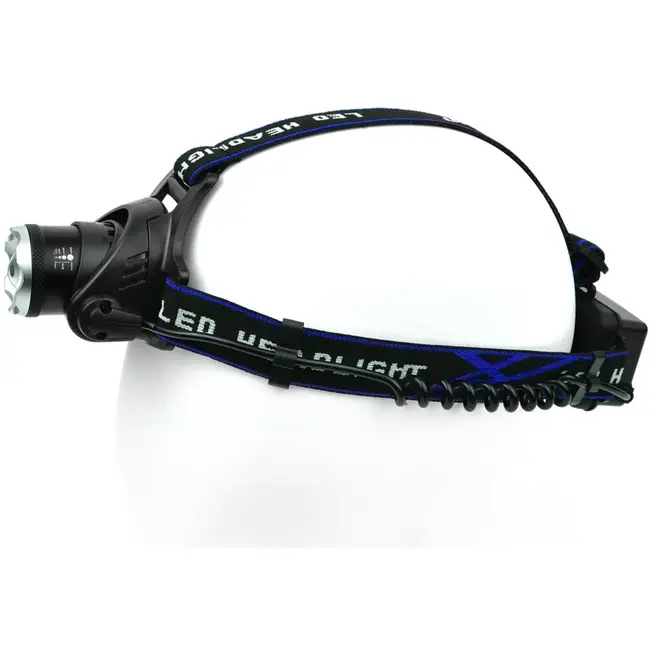 GEKO Hoofdlamp LED - Krachtige Cree XM-L T6 - Zoomfunctie - Drie lichtstanden - Oplaadbaar - Verstelbare band