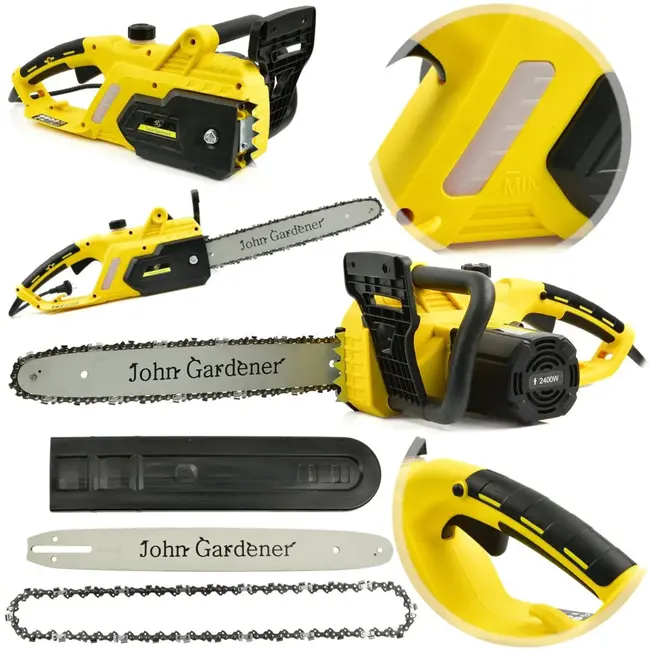 GEKO Elektrische kettingzaag - 2400W motor - 40 cm zaagblad - Veiligheidsrem - Binnengebruik geschikt