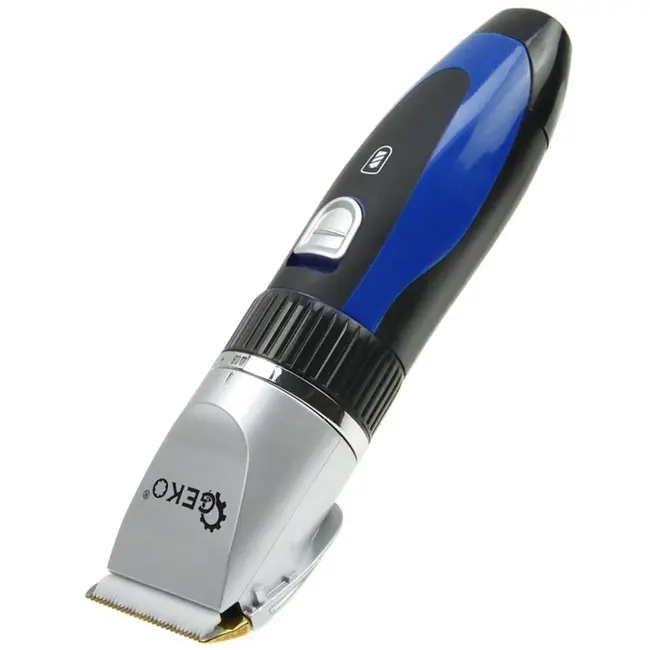 GEKO Draadloze dieren tondeuse - titanium en keramische messen - verstelbare snijlengte - 60 min gebruikstijd