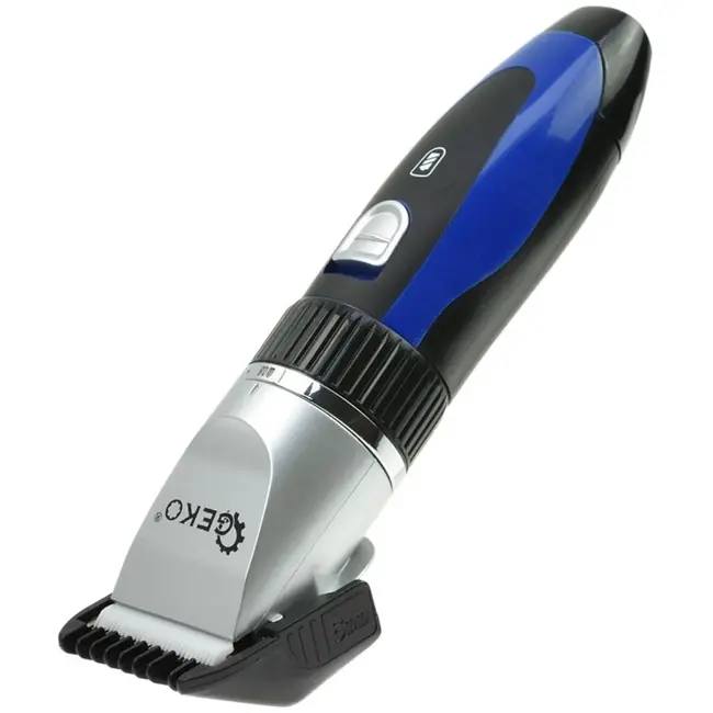 GEKO Draadloze dieren tondeuse - titanium en keramische messen - verstelbare snijlengte - 60 min gebruikstijd