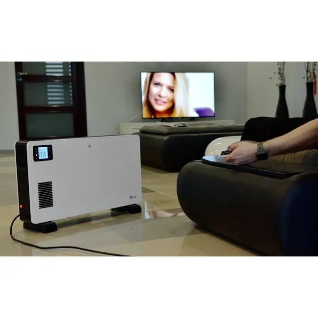 GEKO Convector kachel - LCD scherm - Afstandsbediening - Turbo functie - Wit