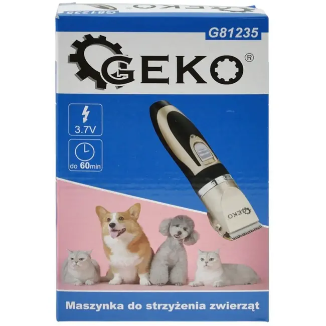 GEKO Hondentondeuse - Titanium Keramische Mes - 5 Snelheden - Inclusief 4 Opzetkammen - Draadloos Gebruik