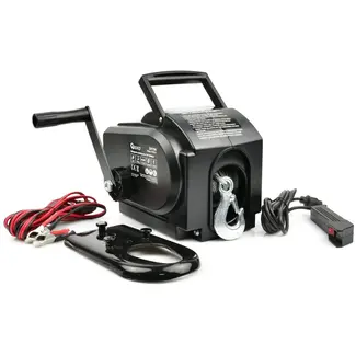GEKO Elektrische lier - 12V - 907 kg trekkracht - Compact ontwerp - Stalen kabel 9,2 m