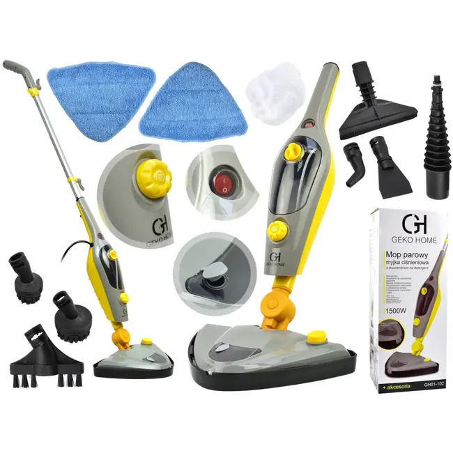GEKO Stoomreiniger - Multifunctioneel - Met detergentreservoir - 1500W - 350 ml - Voor diverse oppervlakken