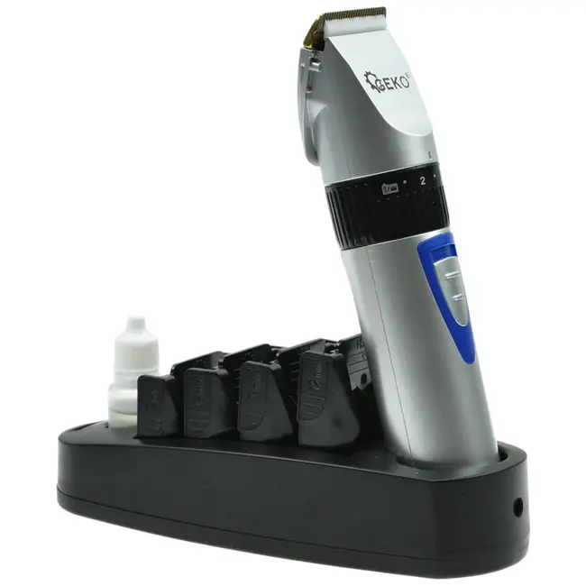GEKO Draadloze huisdierentrimmer - keramisch en titanium - verstelbare snijlengte - met accessoires