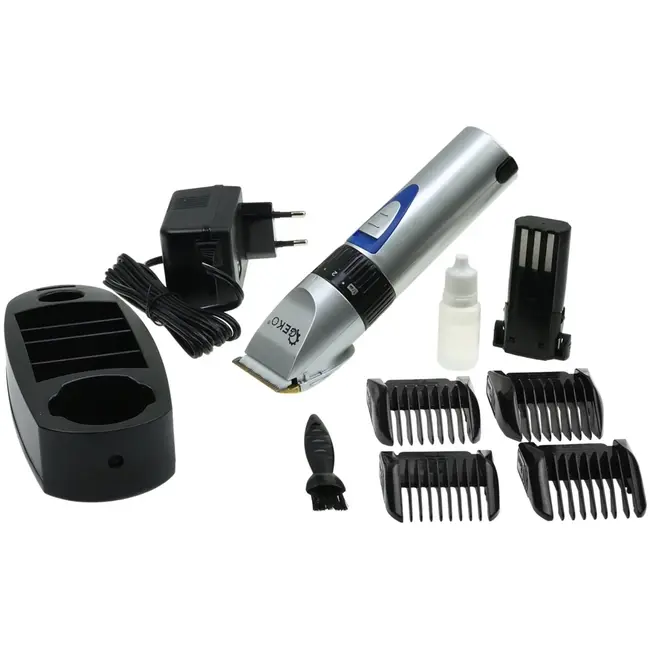 GEKO Draadloze huisdierentrimmer - keramisch en titanium - verstelbare snijlengte - met accessoires