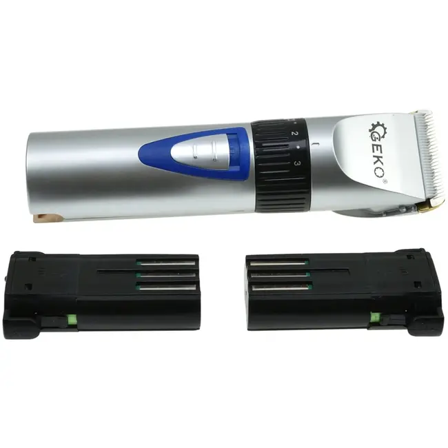 GEKO Draadloze huisdierentrimmer - keramisch en titanium - verstelbare snijlengte - met accessoires