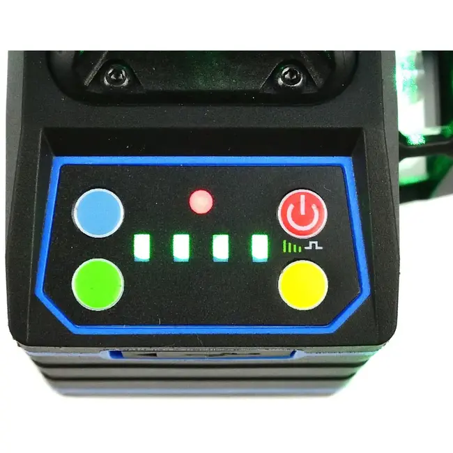 GEKO 3D laser waterpas - zelfnivellerend - 12 lijnen - groen - oplaadbaar - 30 m bereik