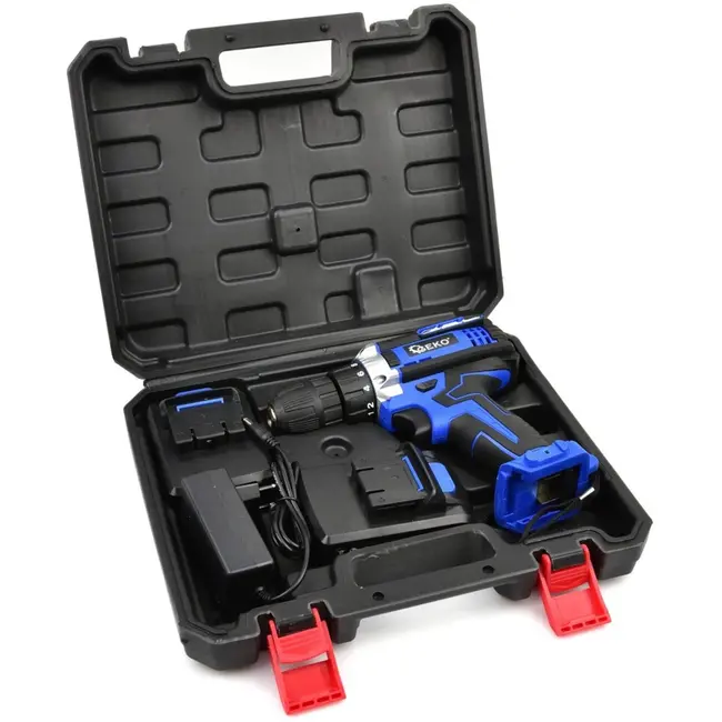 GEKO Accuboormachine - 21V - 2x 2Ah accu - Inclusief koffer en lader