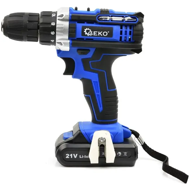 GEKO Accuboormachine - 21V - 2x 2Ah accu - Inclusief koffer en lader