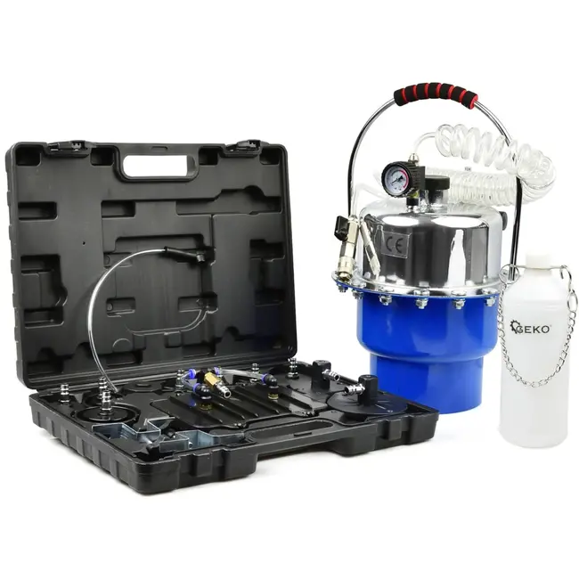 GEKO Remgereedschap - Eenvoudig Onderhoud - Inclusief Adapterset - 10L Tank - 5,4m Slang