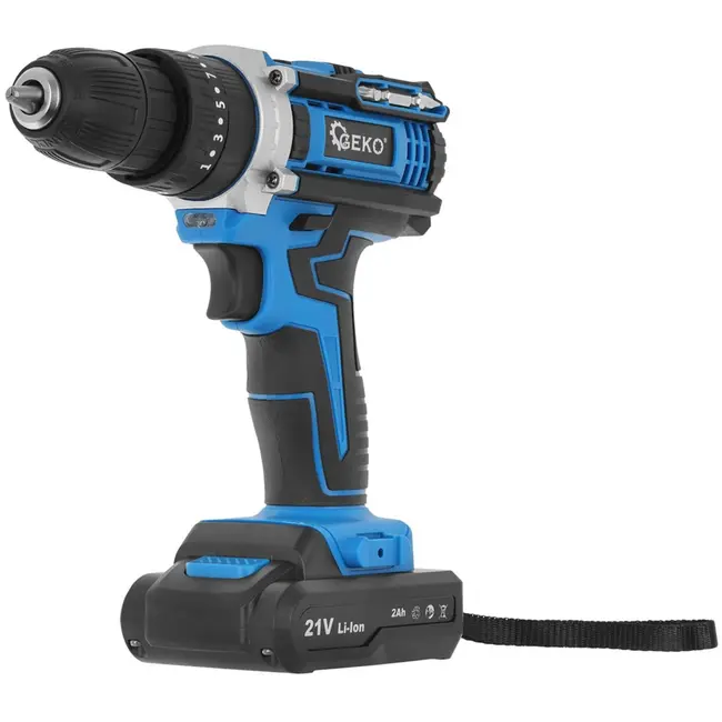 GEKO Accu boormachine met slagfunctie - 21V - 2 accu's - Compact en krachtig