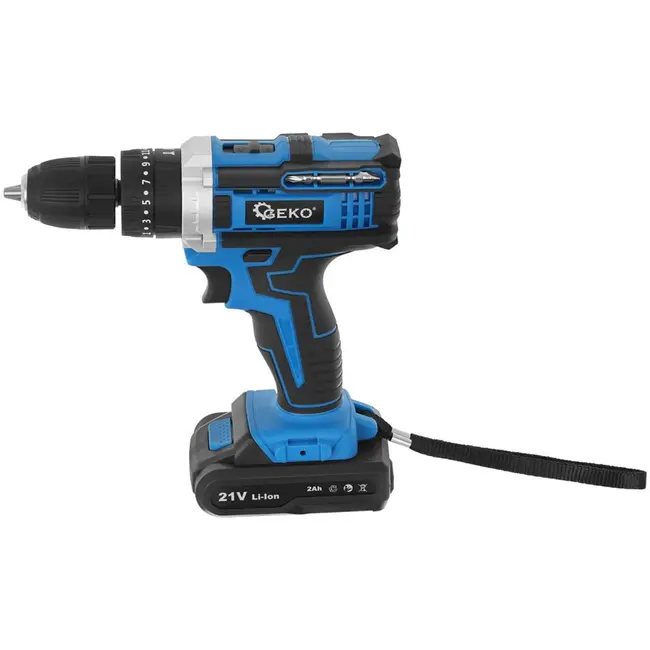 GEKO Accu boormachine met slagfunctie - 21V - 2 accu's - Compact en krachtig