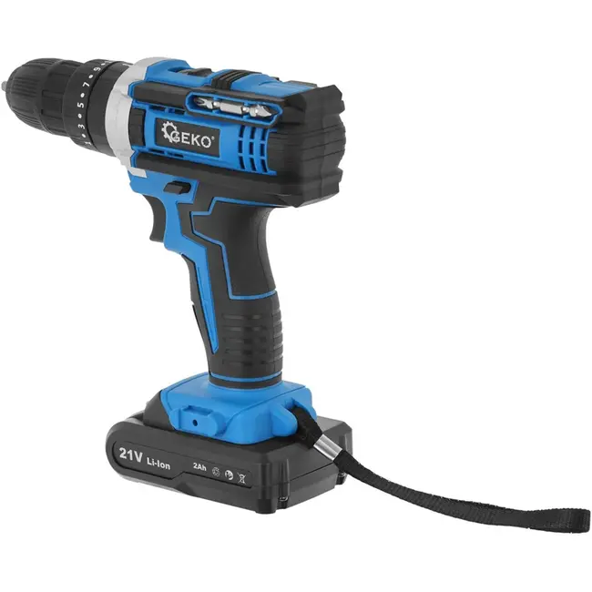 GEKO Accu boormachine met slagfunctie - 21V - 2 accu's - Compact en krachtig