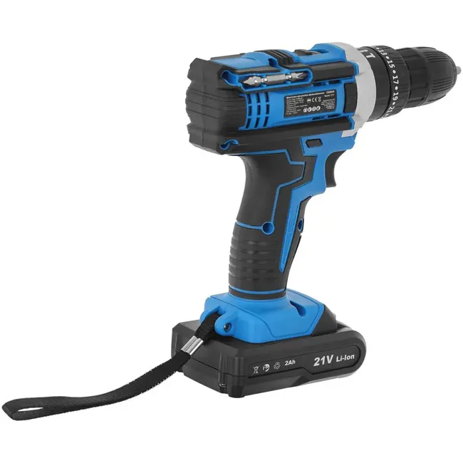 GEKO Accu boormachine met slagfunctie - 21V - 2 accu's - Compact en krachtig