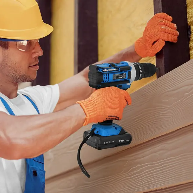 GEKO Accu boormachine met slagfunctie - 21V - 2 accu's - Compact en krachtig