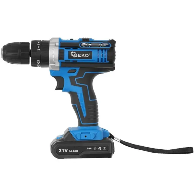 GEKO Accu boormachine met slagfunctie - 21V - 2 accu's - Compact en krachtig