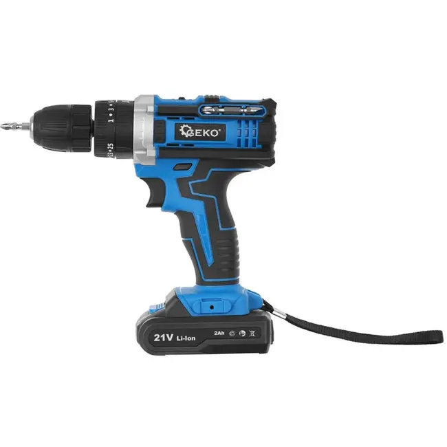 GEKO Accu boormachine met slagfunctie - 21V - 2 accu's - Compact en krachtig